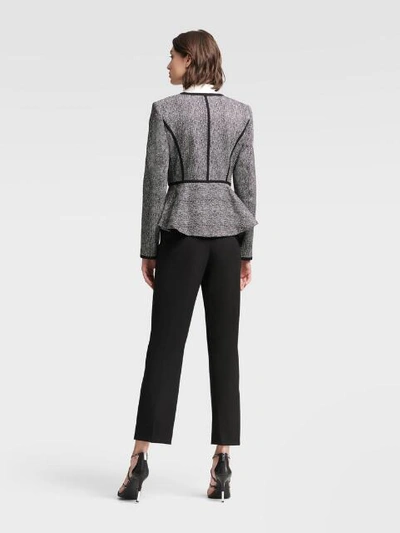 Shop Donna Karan Dkny Women's Millenium Zipper Jacket - In Black Combo
