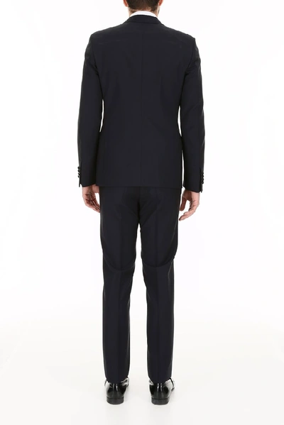 Shop Prada Two Piece Tuxedo Suit In Navy