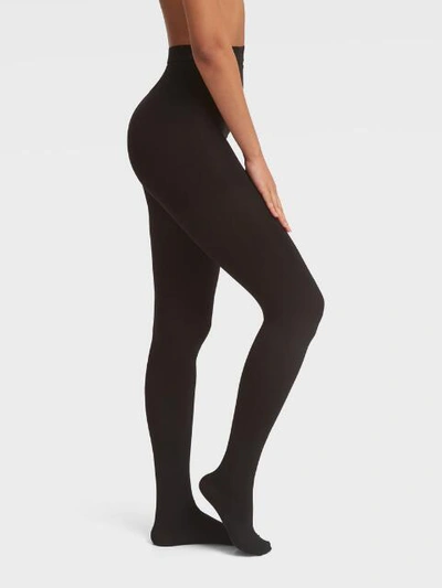 Shop Donna Karan Basic Cozy Tights In Black