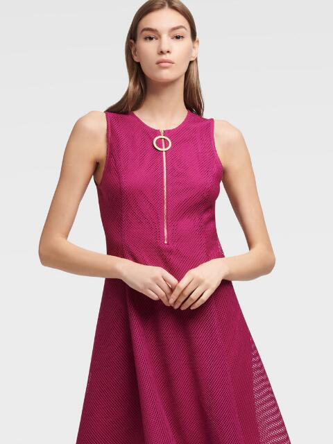 donna karan fit and flare dress