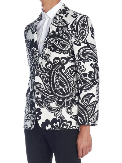 Shop Alexander Mcqueen Paisley Jacquard Jacket In White