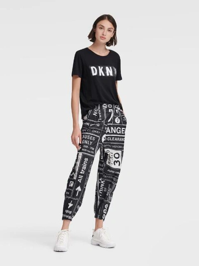 Shop Donna Karan Mta Jogger Pant In Black