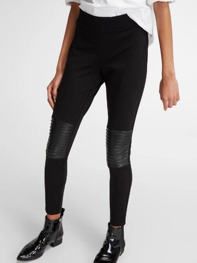 Shop Donna Karan Pintuck Faux Leather Legging In Black