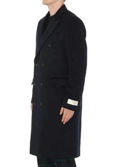 Shop Golden Goose Deluxe Brand Double Breasted Coat In Navy