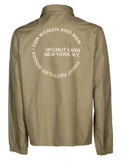 Shop Helmut Lang Logo Lightweight Jacket In Green