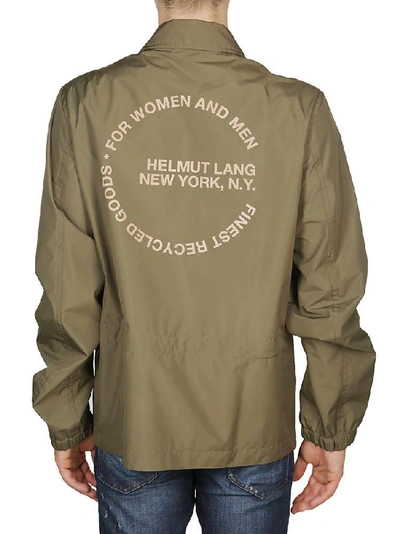 Shop Helmut Lang Logo Lightweight Jacket In Green