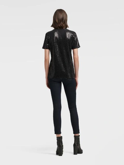 Shop Donna Karan Women's Sequined T-shirt In Blush