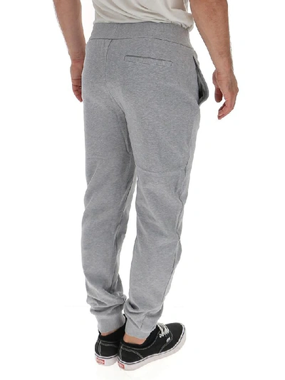 Shop Versace Logo Printed Track Pants In Grey
