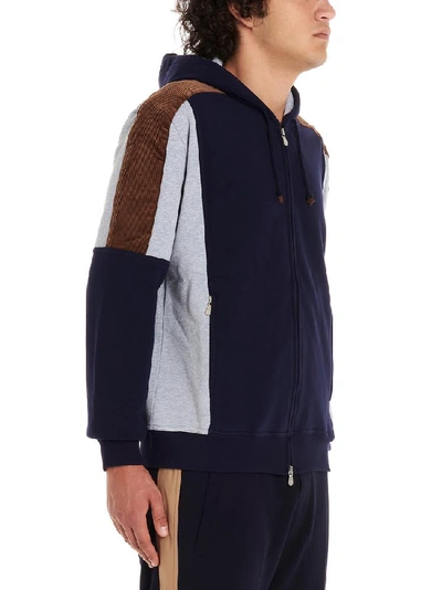 Shop Brunello Cucinelli Contrasting Panelled Corduroy Insert Track Jacket In Multi