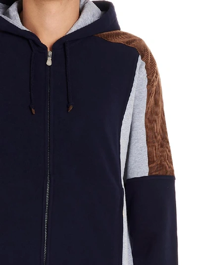 Shop Brunello Cucinelli Contrasting Panelled Corduroy Insert Track Jacket In Multi