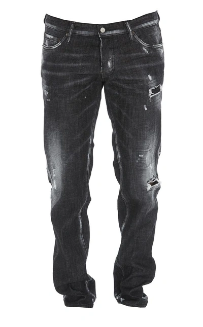 Shop Dsquared2 Cool Guy Distressed Jeans In Black