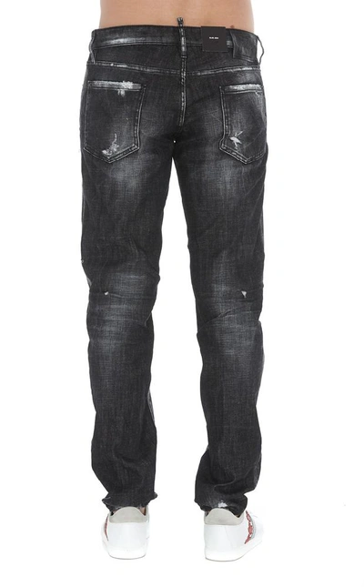 Shop Dsquared2 Cool Guy Distressed Jeans In Black