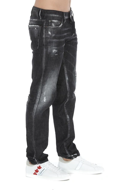 Shop Dsquared2 Cool Guy Distressed Jeans In Black