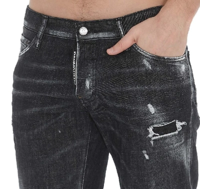 Shop Dsquared2 Cool Guy Distressed Jeans In Black