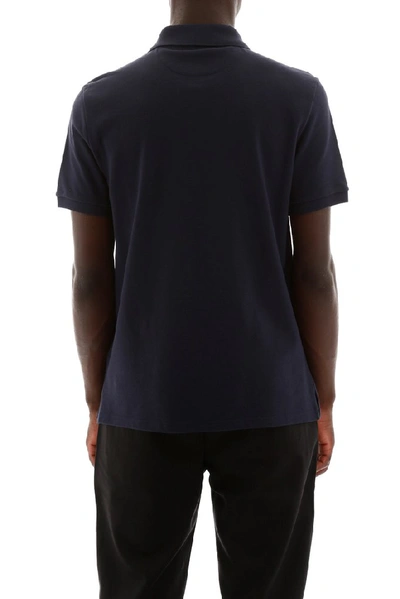 Shop Valentino Ufo Patch Polo Shirt In Navy