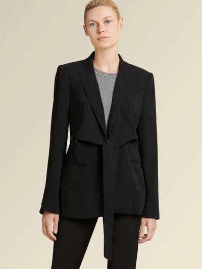 Shop Donna Karan Women's Knot-front Jacket - In Black