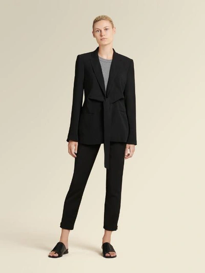 Shop Donna Karan Women's Knot-front Jacket - In Black