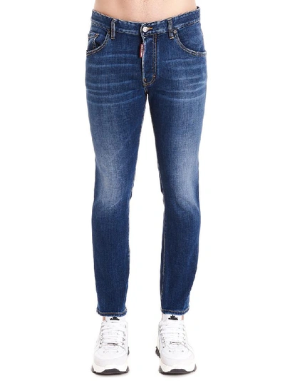 Shop Dsquared2 Skater Skinny Fit Jeans In Blue