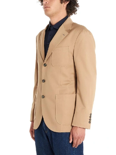 Shop Brunello Cucinelli Tailored Blazer In Beige