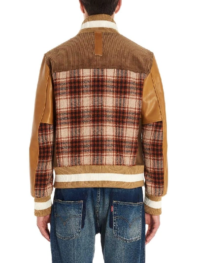 Shop Junya Watanabe Patchwork Panelled Bomber Jacket In Multi