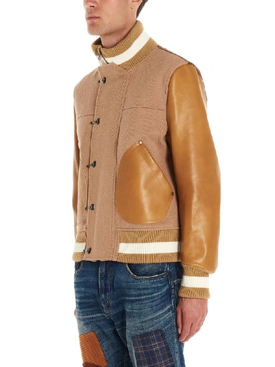 Shop Junya Watanabe Patchwork Panelled Bomber Jacket In Multi