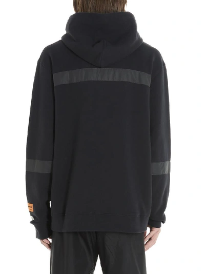 Shop Heron Preston Logo Patches Hoodie In Black