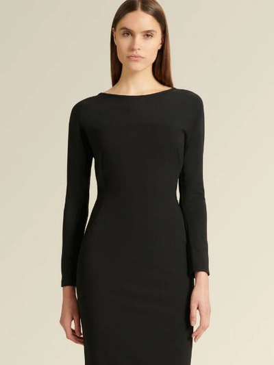 Shop Donna Karan Women's Long Sleeve Boat Neck Dress - In Black