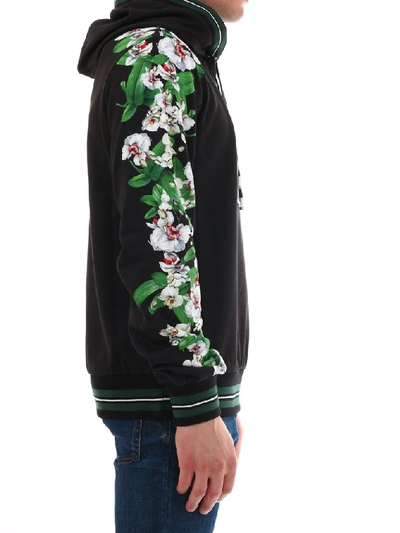 Shop Dolce & Gabbana King Hooded Sweatshirt In Black