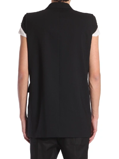 Shop Rick Owens Sleeveless Tailored Jacket In Black