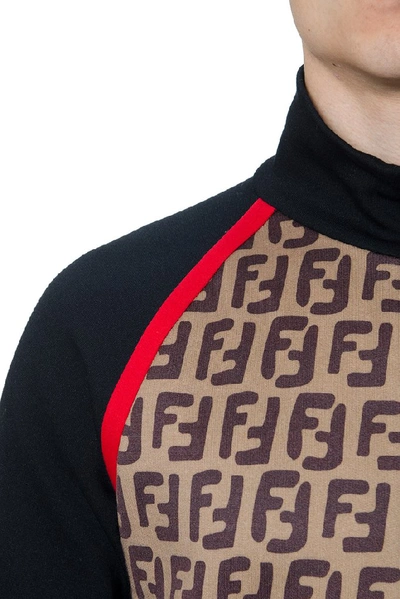 Shop Fendi Ff Monogram Zipped Jacket In Multi