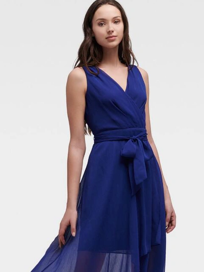 Shop Donna Karan Dkny Women's V-neck Wrap Dress - In Marine