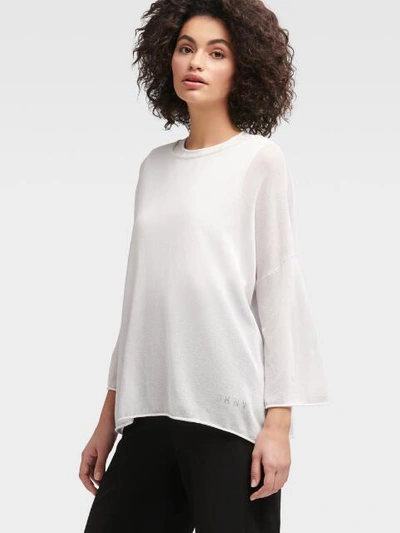 Shop Donna Karan Pullover Top In Ivory