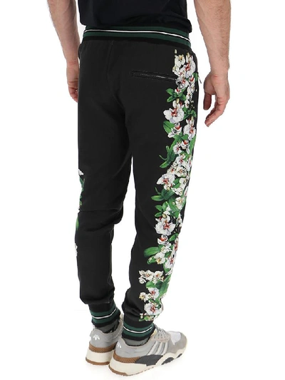 Shop Dolce & Gabbana Floral Side Print Track Pants In Multi