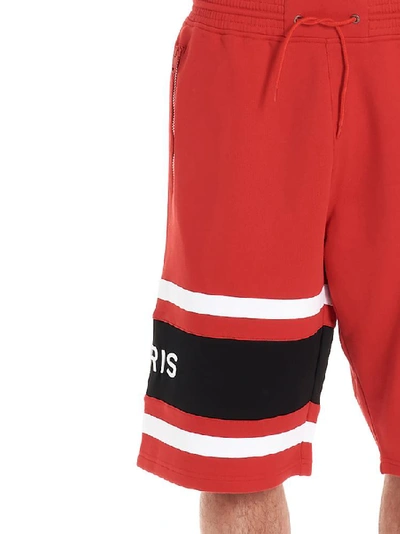 Shop Givenchy Logo Track Shorts In Red