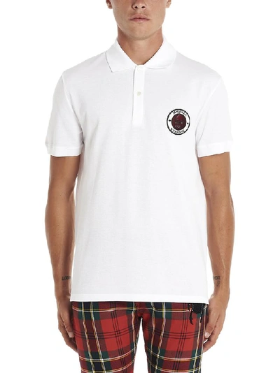 Shop Alexander Mcqueen Classic Logo Patch Polo Shirt In White