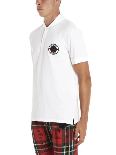 Shop Alexander Mcqueen Classic Logo Patch Polo Shirt In White