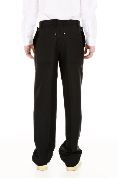 Shop Burberry Pocket Detail Trousers In Black