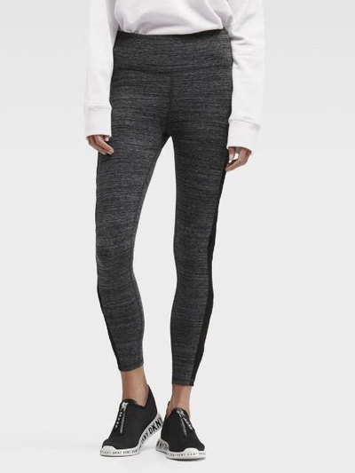 Shop Donna Karan Dkny Women's High-waist Legging With Criss Cross Panels - In Black