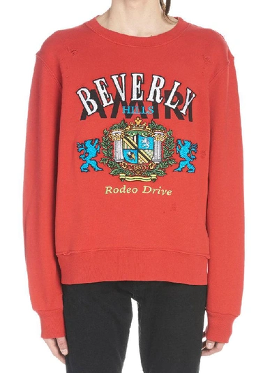 Shop Amiri Beverly Hills Print Sweater In Red