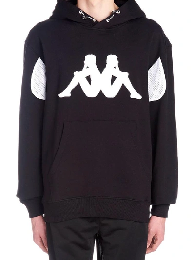 Shop Kappa Kontroll Logo Printed Hoodie In Black