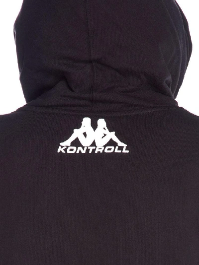 Shop Kappa Kontroll Logo Printed Hoodie In Black