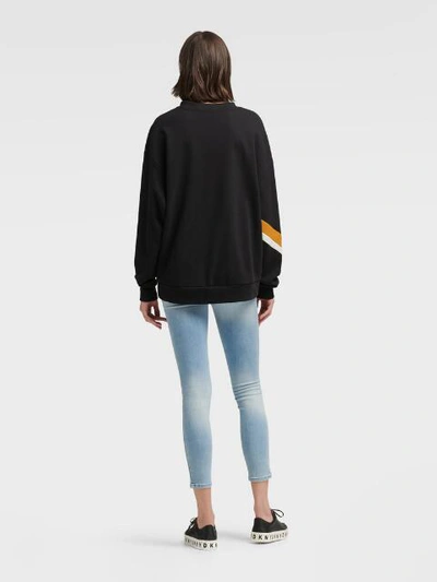 Shop Donna Karan Dkny Women's Zip Shoulder Sweatshirt - In Black Multi