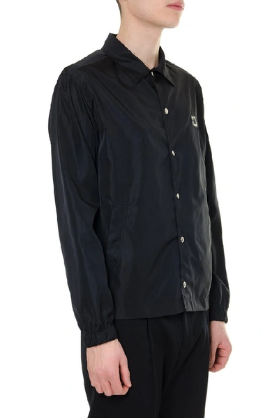Shop Dior Homme Bee Patch Jacket In Blu