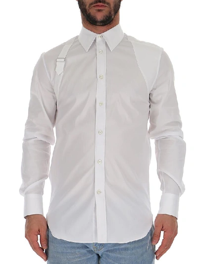 Shop Alexander Mcqueen Buckled Harness Shirt In White