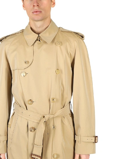 Shop Burberry Belted Trench Coat In Beige