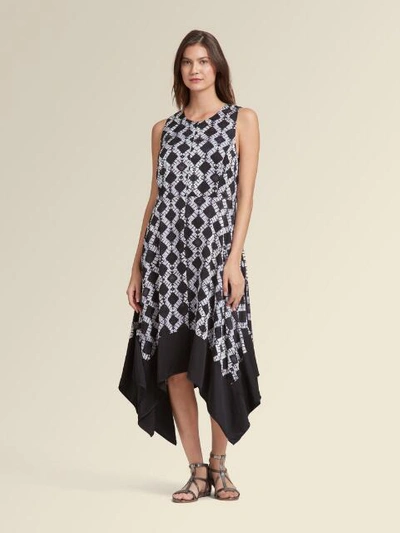 Shop Donna Karan Women's Sleeveless Batik-print Trapeze Dress - In Black