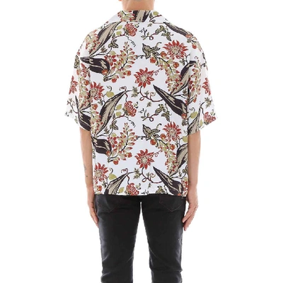 Shop Prada Floral Printed Shirt In Multi