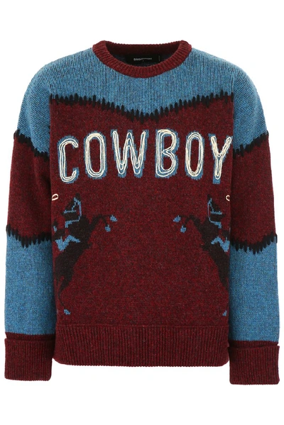 Shop Dsquared2 Cowboy Print Sweater In Multi