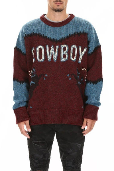 Shop Dsquared2 Cowboy Print Sweater In Multi