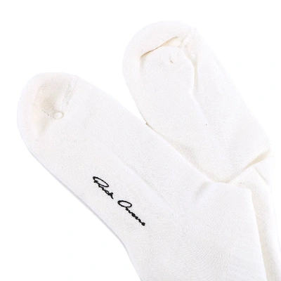 Shop Rick Owens Mid Calf Socks In White